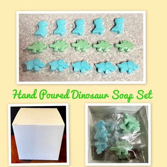 Hand Poured Dinosaur Soap Set, Dinosaur Soap Set, Boys Soap Set - Picture 1 of 1